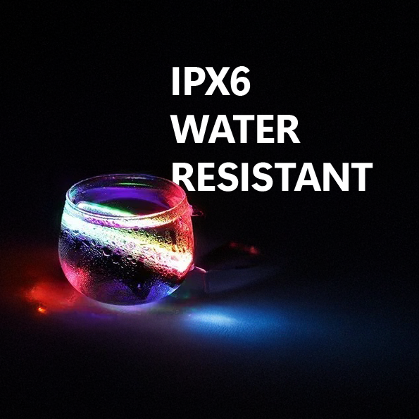 Cyclight RGB bike light submerged in water – IPX6 waterproof rating